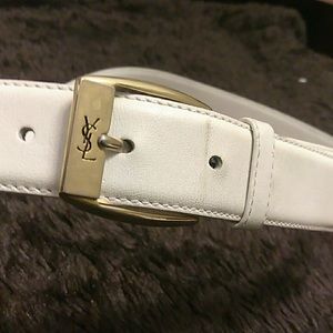 YSL white belt. AUTHENTIC